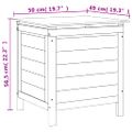 vidaXL Záhradný úložný box hnedý 50x49x56,5 cm jedľový masív
