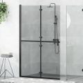 vidaXL Rám pre sprchu bez dverí Čierna 120 x 6,5 x 190 cm