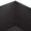 vidaXL Záhradný kvetináč Čierna 80 x 20 x 49 cm Studený valcovaný oceľ