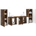 vidaXL Sada kúpeľňového nábytku 5 ks Dymový dub 33 x 34,5 x 100 cm