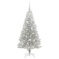 vidaXL Vianočný stromček Strieborná 120 cm PET