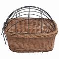 vidaXL Predný kôš na bicykel s poťahom 50x45x35 cm prírodná vŕba