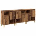 vidaXL Komody 3 ks Staré drevo 60 x 35 x 70 cm Kompozitné drevo