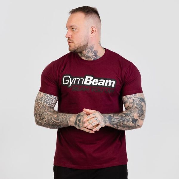 Tričko Beam Burgundy - GymBeam, veľkosť XL, veľkosť oblečenia XL