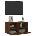 vidaXL TV nástenná skrinka hnedý dub 60x30x30 cm kompozitné drevo