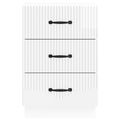 vidaXL Nočný stolík Biela s vysokým leskom 43 x 41 x 63,5 cm