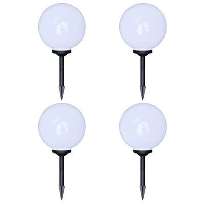 vidaXL Vonkajšie LED lampy k chodníku so špicatým hrotom 4 ks 30 cm