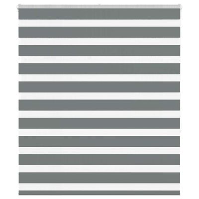 vidaXL Zebra roleta tmavošedá 125x150 cm šírka látky 120,9cm polyester