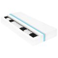 vidaXL Pohovka s matracom a USB krémová látková 90x200 cm