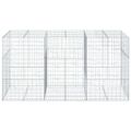 vidaXL Gabiónový kôš s krytom 300x100x150 cm pozinkované železo