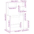 vidaXL Stôl s policami Staré drevo 100x45x140 cm Konštrukčné drevo