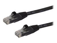 Startech 2m CAT6 Ethernet Cable, 10 Gigabit Snagless RJ45 650MHz 100W PoE Patch Cord, CAT 6 10GbE UTP Network Cable w/Strain Relief, Black, Wiring is UL Certified/TIA - Category 6 - 24AWG (N6PATC2MBK) - Patch kábel - RJ-45 (M) do RJ-45 (M) - 2 m - UTP - CAT 6 - lisovaný, provedenie bez hrbolčekov - čierna