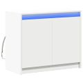 vidaXL Komoda s LED biela 72x34x61 cm kompozitné drevo