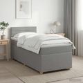 vidaXL Posteľ boxspring s matracom Svetlosivá 80 x 200 cm Látka