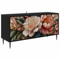 vidaXL TV skrinka BORNE 102 x 33 x 51 cm Čierny dub Kompozitné drevo