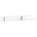 vidaXL TV skrinka s LED svetlami lesklá biela 120x35x15,5 cm