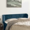 vidaXL Čelo postele so záhybmi tmavomodrá 147x23x78/88 cm zamat