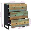 vidaXL Komody 2 ks 60x33x75 cm masívne recyklované drevo