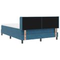 vidaXL Posteľ s pružinovým rámom Tmavomodrá 190 x 140 cm Zamat
