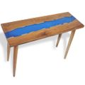 vidaXL Konzolový stolík teakové drevo 100x35x75 cm