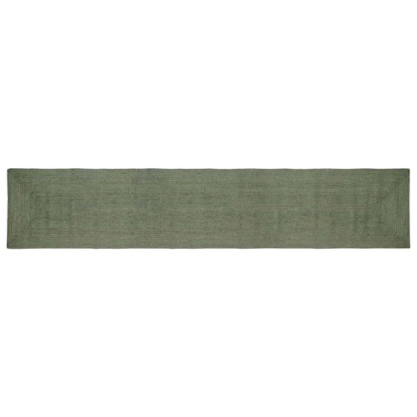 vidaXL Kusové koberce Obdĺžnikový Olivovo zelená 80 x 400 cm Juta