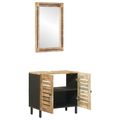 vidaXL Set kabinetov do kúpeľne 2 ks Prírodná 62 x 33 x 58 cm