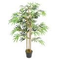 vidaXL Umelý bambusový strom 730 listov 120 cm zelený