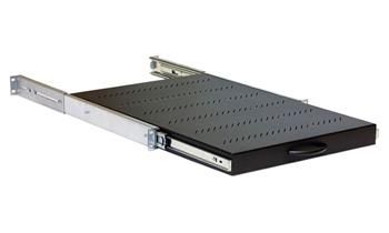 Triton Výsuvná polička 1U/650mm/ plnovýsuvná, nosnosť 45kg, čierna