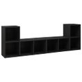 vidaXL TV skrinky 4 ks čierne 72x35x36,5 cm drevotrieska