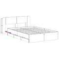 vidaXL Posteľový rám s úložným priestorom a čelom Biela 150 x 200 cm