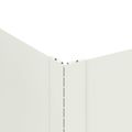 vidaXL Obrubník trávnika 100 x 60 x 20 cm Oceľ Biela