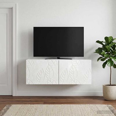 vidaXL Nástenná TV skrinka 59,5 x 41 x 30 cm Biela s vysokým leskom