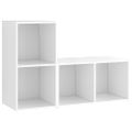 vidaXL TV skrinky 2 ks, biele 72x35x36,5 cm, kompozitné drevo