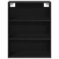 vidaXL Highboard Čierny dub 69,5 x 34 x 180 cm Kompozitné drevo