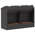vidaXL Kŕmidlo pre králiky Čierna 64,5 x 25,5 x 45,5 cm 6 kg
