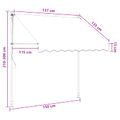 vidaXL Ručná skladacia markíza Béžová 150 cm