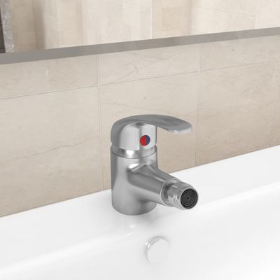 vidaXL Kúpeľňová batéria na bidet, strieborná 13x12 cm