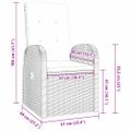 vidaXL Záhradný jedálenský set 9 ks Sivá polyratan