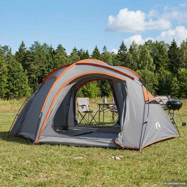 vidaXL Trekkingový stan s pláštenkou, vodeodolný 3-miestny