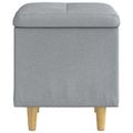 vidaXL Ottoman s Úložným Priestorom Svetlosivá 40 x 40 x 45 cm látka