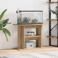 vidaXL Stojan na akvárium, dubový, remeselný, 80x35x60 cm, umelé drevo