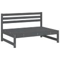 vidaXL Záhradné stredové pohovky 2 ks sivé 120x80 cm borovicový masív