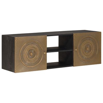 vidaXL TV skrinka s poličkou s úložiskom Mosadzná 105 x 30 x 35 cm