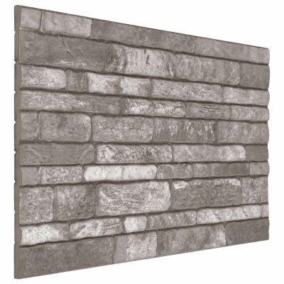 vidaXL Nástenné panely 10 pcs Tmavosivá 100 x 50 cm EPS pena