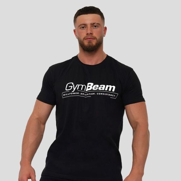 Tričko Willpower Black - GymBeam, veľkosť M, veľkosť oblečenia M