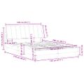 vidaXL Rám postele bez matraca Hanko modrý 140x200 cm zamat