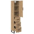 vidaXL Highboard Remeselný dub 34,5 x 34 x 180 cm Kompozitné drevo