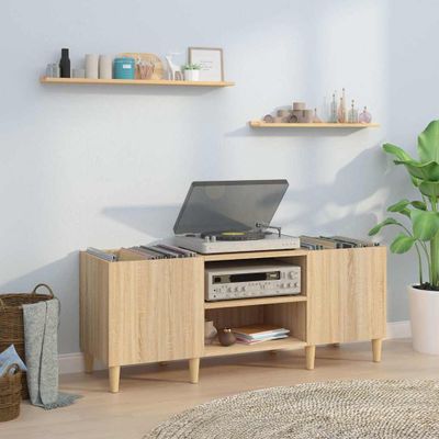 vidaXL Skrinka na platne, dub sonoma, 121x38x48 cm, technické drevo