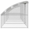 vidaXL Klietka pre sliepky 4 ks Strieborná 800 x 200 x 200 cm