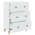 vidaXL Zásuvkový kabinet Biela 66 x 34,5 x 90 cm Kompozitné drevo